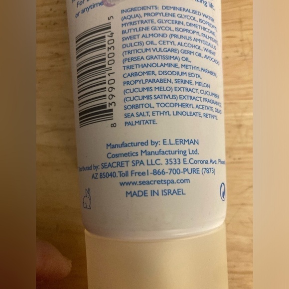 4/$25 Seacret from the Dead Sea cucumber & melon body lotion. Made in Israel - Picture 5 of 5